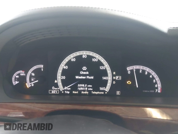 2011 Mercedes-Benz S-Class S 550 with VIN WDDNG7BBXBA366494, listed as a IAAI auction lot 41651356 with 168,618 mi miles. Bid and sale history available at carsss.com. Image 7.