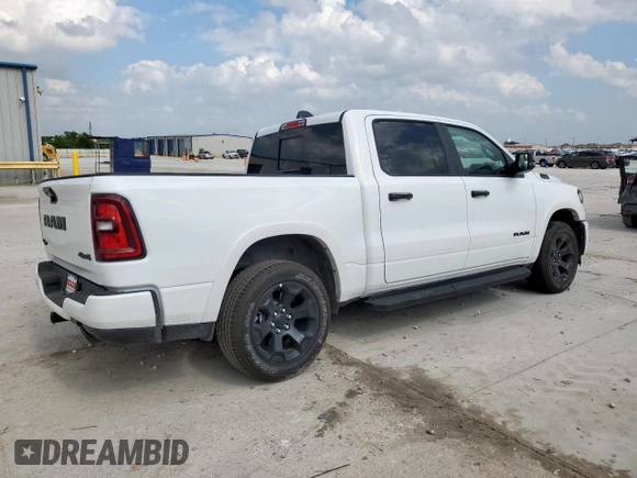 2025 Ram 1500 Lone Star with VIN 1C6SRFFP7SN652049, listed as a Copart auction lot 59545025 with 8,581 mi miles and Salvage title. Bid and sale history available at DreamBid. Image 3.