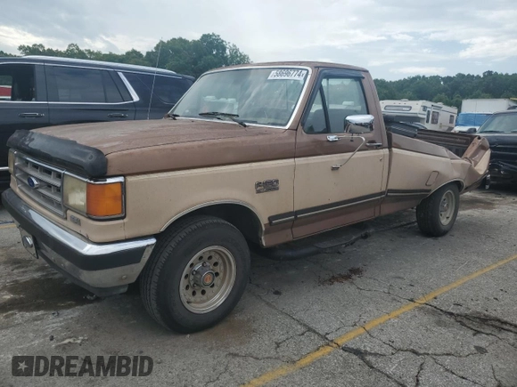 1987 Ford F-150 with VIN 2FTEF15H8HCA66731, listed as a Copart auction lot 58696774 with 81,683 mi miles and Salvage Title. Bid and sale history available at carsss.com. Image 1.