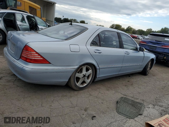 2005 Mercedes-Benz S-Class 5.0L with VIN WDBNG75J65A453860, listed as a Copart auction lot 73769764 with 0 mi miles and Salvage Title. Bid and sale history available at carsss.com. Image 3.