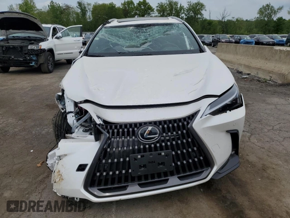 2025 Lexus NX 350 with VIN 2T2AGCEZ5SC065634, listed as a Copart auction lot 56819705 with 7,403 mi miles and Salvage title. Bid and sale history available at DreamBid. Image 5.