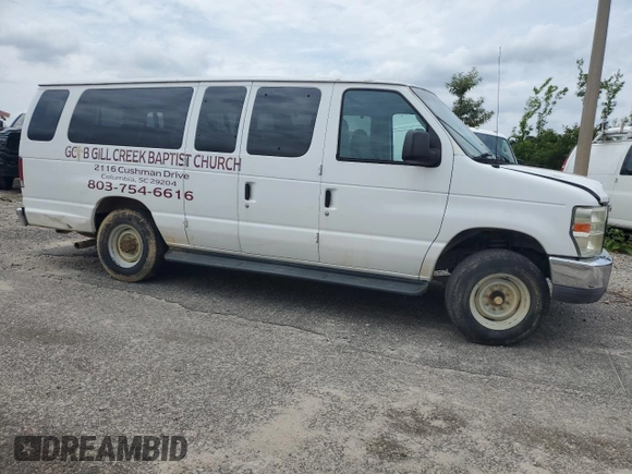 2008 Ford Econoline Passenger XL with VIN 1FBSS31L18DA39220, listed as a Copart auction lot 45862245 with 35,008 mi miles and Salvage title. Bid and sale history available at DreamBid. Image 4.