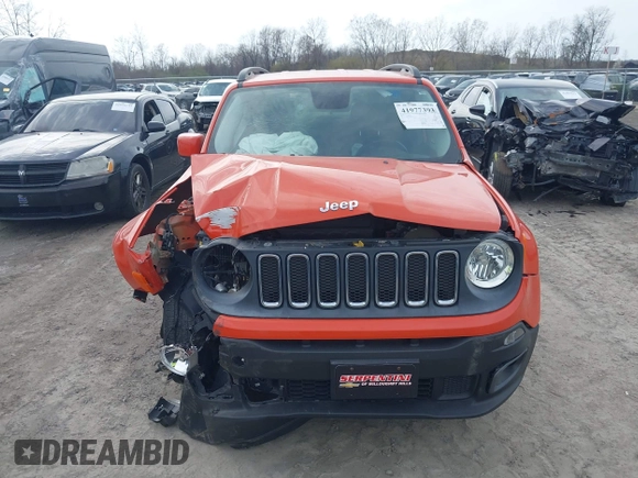 2015 Jeep Renegade Latitude with VIN ZACCJABT9FPB41532, listed as a IAAI auction lot 41977393 with 91,048 mi miles. Bid and sale history available at carsss.com. Image 11.