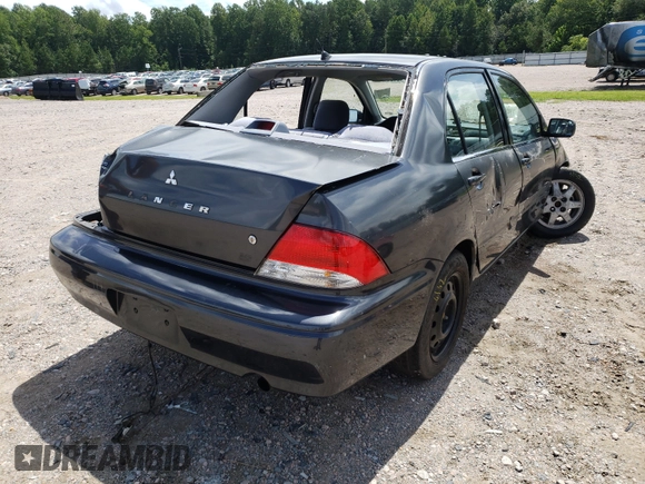 2002 Mitsubishi Lancer LS with VIN JA3AJ36EX2U002399, listed as a Copart auction lot 54435531 with 106,937 mi miles and Salvage Title. Bid and sale history available at carsss.com. Image 4.