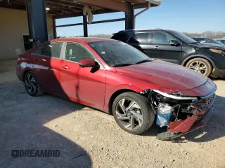 2024 Hyundai Elantra Limited with VIN KMHLP4DG7RU792124, listed as a Copart auction lot 48711795 with 14,820 mi miles and Salvage Title. Bid and sale history available at DreamBid. Image 4.