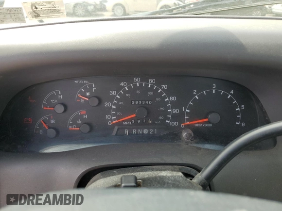 1999 Ford F-250 XL with VIN 1FTNF21L1XEA44790, listed as a Copart auction lot 50987925 with 283,340 mi miles and Clean title. Bid and sale history available at DreamBid. Image 9.