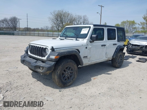 2024 Jeep Wrangler Willys with VIN 1C4PJXDG5RW244037, listed as a IAAI auction lot 42070305 with 29,580 mi miles and . Bid and sale history available at carsss.com. Image 17.