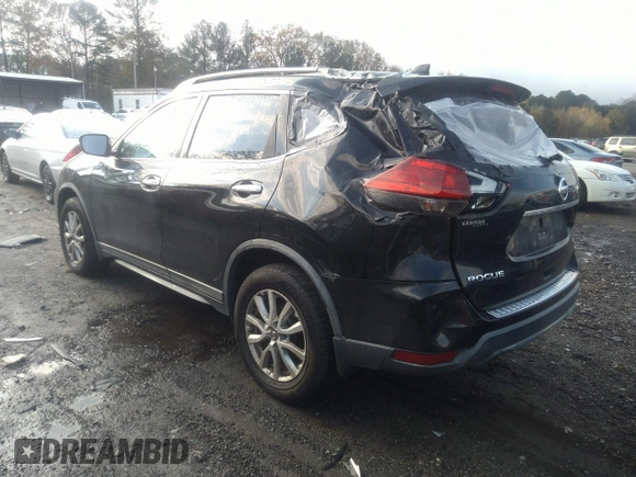 2017 Nissan Rogue SV with VIN KNMAT2MV7HP606962, listed as a IAAI auction lot 40924941 with 129,183 mi miles. Bid and sale history available at carsss.com. Image 3.