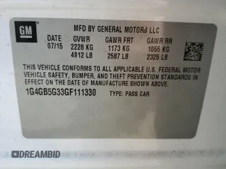 2016 Buick LaCrosse Leather with VIN 1G4GB5G33GF111330, listed as a Copart auction lot 65174464 with 94,800 mi miles and Salvage Title. Bid and sale history available at carsss.com. Image 13.