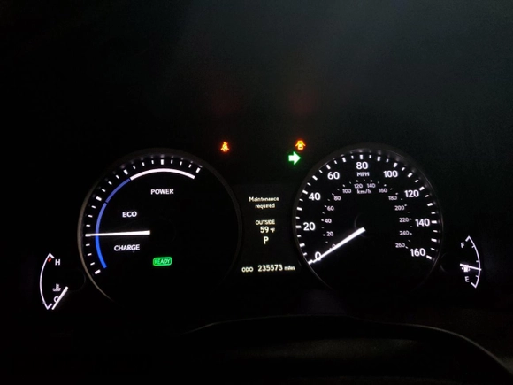 2013 Lexus ES 300h with VIN JTHBW1GG5D2002237, listed as a Copart auction lot 58184315 with 235,573 mi miles and Salvage title. Bid and sale history available at DreamBid. Image 9.