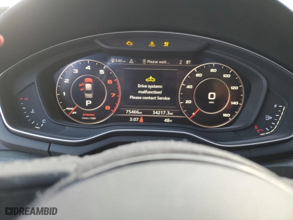 2018 Audi A4 Premium Plus with VIN WAULMAF43JN019550, listed as a Copart auction lot 83832484 with 75,466 mi miles and Salvage Title. Bid and sale history available at carsss.com. Image 9.