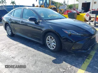 2025 Toyota Camry LE with VIN 4T1DAACK7SU518065, listed as a IAAI auction lot 41974635 with 17,279 mi miles and . Bid and sale history available at DreamBid. Image 1.