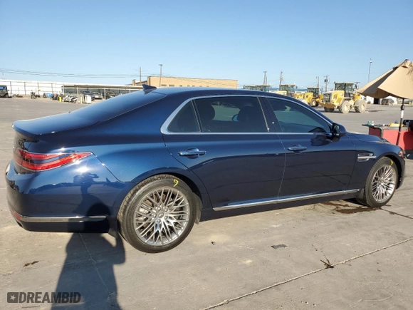 2021 Genesis G90 3.3T Premium with VIN KMTF34PA4MU084878, listed as a Copart auction lot 72257974 with 15,214 mi miles and Salvage Title. Bid and sale history available at carsss.com. Image 3.