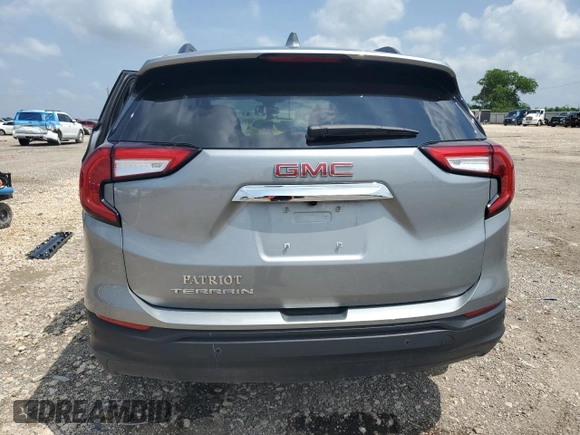 2024 GMC Terrain SLE with VIN 3GKALMEG7RL396649, listed as a Copart auction lot 54423435 with 3,411 mi miles and Salvage title. Bid and sale history available at DreamBid. Image 6.