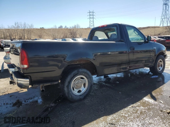 2002 Ford F-150 XL with VIN 1FTRF17222NB03008, listed as a Copart auction lot 46364635 with 136,298 mi miles and Salvage Title. Bid and sale history available at carsss.com. Image 3.