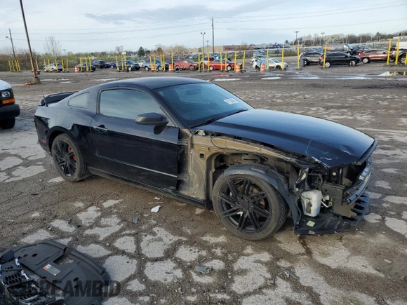 2013 Ford Mustang V6 with VIN 1ZVBP8AM3D5259477, listed as a Copart auction lot 51138405 with 104,667 mi miles and Salvage Title. Bid and sale history available at carsss.com. Image 4.