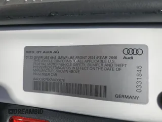2023 Audi A5 Sportback Premium Plus with VIN WAUCBCF5XPA036078, listed as a Copart auction lot 57410534 with 12,848 mi miles and Salvage Title. Bid and sale history available at carsss.com. Image 13.
