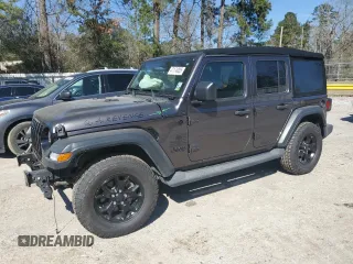 2020 Jeep Wrangler Unlimited Willys with VIN 1C4HJXDN0LW237426, listed as a Copart auction lot 47174005 with 54,109 mi miles and Salvage title. Bid and sale history available at DreamBid. Image 1.