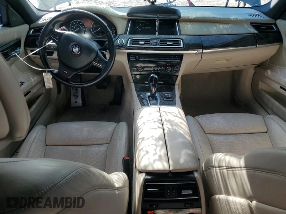 2013 BMW 7 Series 750Li xDrive with VIN WBAYF8C57DD140694, listed as a Copart auction lot 56983435 with 113,444 mi miles and Salvage title. Bid and sale history available at DreamBid. Image 8.
