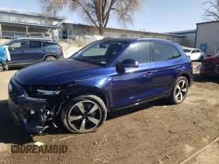 2022 Audi Q5 S line Premium Plus with VIN WA1EAAFY8N2006026, listed as a Copart auction lot 46623995 with 37,966 mi miles and Salvage Title. Bid and sale history available at carsss.com. Image 1.