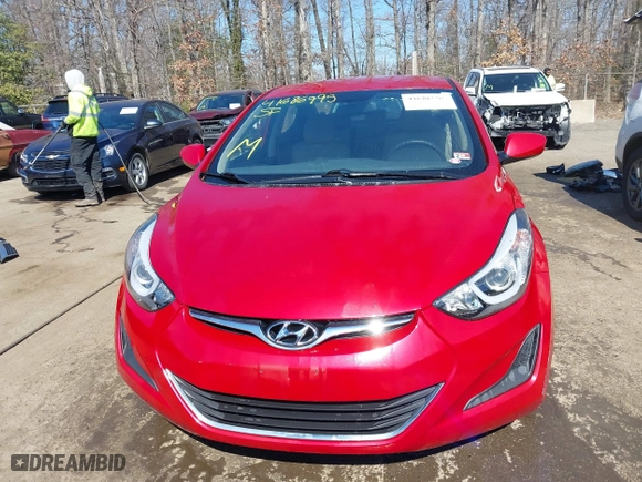 2016 Hyundai Elantra Value Edition with VIN KMHDH4AE2GU477376, listed as a IAAI auction lot 41686995 with 61,165 mi miles. Bid and sale history available at carsss.com. Image 12.