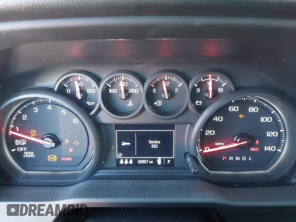 2024 Chevrolet Silverado 1500 Custom Trail Boss with VIN 3GCUDCED7RG199821, listed as a IAAI auction lot 41715765 with 32,957 mi miles. Bid and sale history available at carsss.com. Image 7.