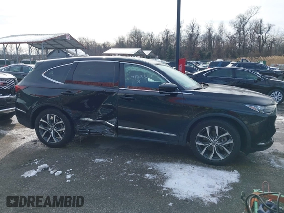 2022 Acura MDX w/Technology Package with VIN 5J8YD9H46NL001454, listed as a IAAI auction lot 41268436 with 83,753 mi miles. Bid and sale history available at carsss.com. Image 12.
