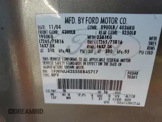 2005 Ford Excursion Limited с VIN 1FMNU43S55EB45717, выставлен на аукционе Copart как лот 47035815 с пробегом 140 723 миль миль и Списание • Salvage title. История ставок и продаж доступна на DreamBid. Изображение 13.