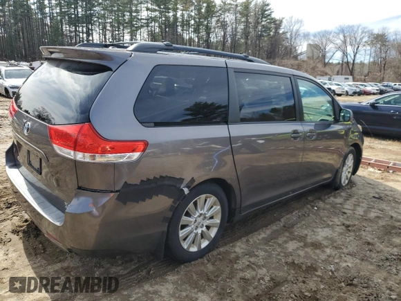2011 Toyota Sienna XLE with VIN 5TDDK3DC1BS014880, listed as a Copart auction lot 49701135 with 0 mi miles and Clean Title. Bid and sale history available at carsss.com. Image 3.