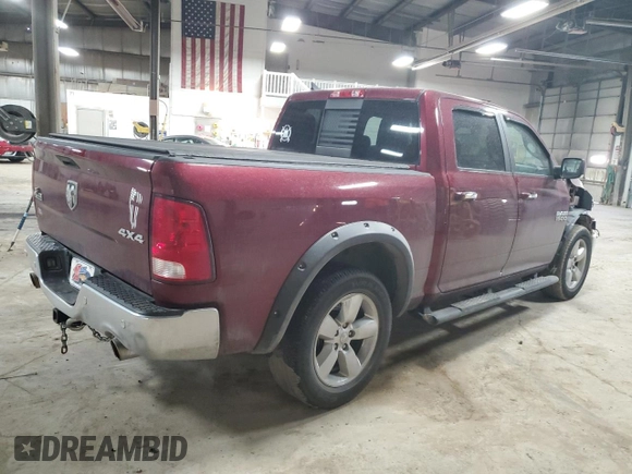 2018 Ram 1500 SLT with VIN 1C6RR7LT9JS337937, listed as a Copart auction lot 47976435 with 75,587 mi miles and Salvage title. Bid and sale history available at DreamBid. Image 3.