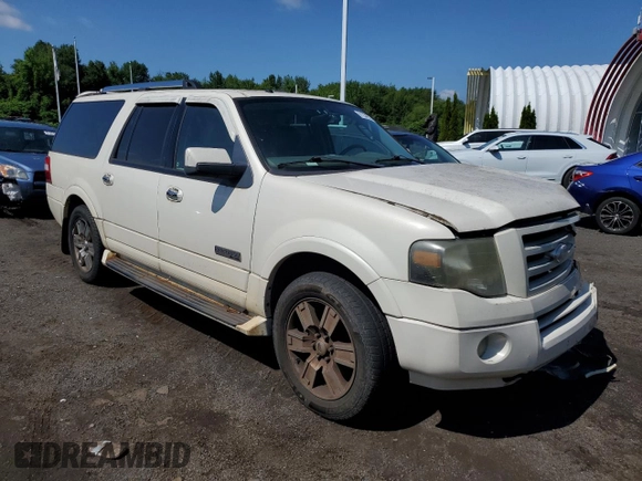 2007 Ford Expedition Max Limited with VIN 1FMFK205X7LA15069, listed as a Copart auction lot 61234255 with 184,803 mi miles and Salvage title. Bid and sale history available at DreamBid. Image 4.