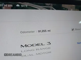 2018 Tesla Model 3 Long Range Battery with VIN 5YJ3E1EB8JF113566, listed as a IAAI auction lot 41726484 with 91,255 mi miles and . Bid and sale history available at DreamBid. Image 7.