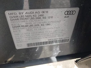 2017 Audi Q5 Premium Plus z VIN WA1L2AFP8HA015766, wystawiony jako IAAI lot #41967230 z przebiegiem 80 226 mil mil oraz . Historia ofert i sprzedaży dostępna na DreamBid. Obrazek 9.