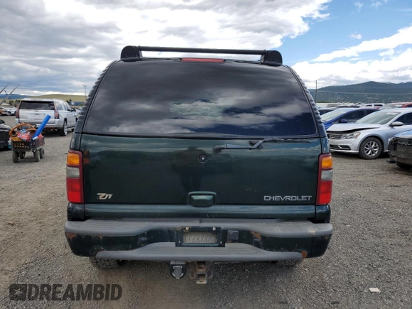 2002 Chevrolet Tahoe LT with VIN 1GNEK13Z12R305819, listed as a Copart auction lot 60952344 with 167,265 mi miles and Clean Title. Bid and sale history available at carsss.com. Image 6.