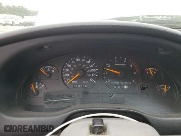 1998 Ford Mustang with VIN 1FAFP4442WF180149, listed as a Copart auction lot 51080475 with 103,736 mi miles and Salvage Title. Bid and sale history available at carsss.com. Image 9.
