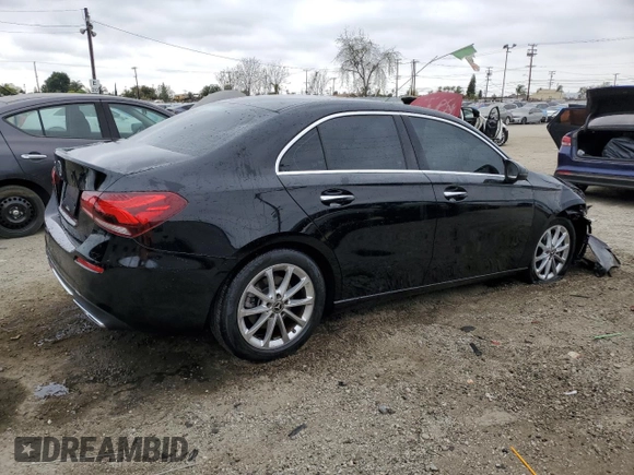 2020 Mercedes-Benz A 220 with VIN WDD3G4EB8LW038657, listed as a Copart auction lot 54268225 with 15,153 mi miles and Salvage title. Bid and sale history available at DreamBid. Image 3.