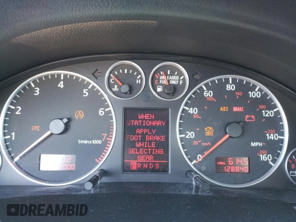 2004 Audi A6 3.0L with VIN WAULT64B94N005707, listed as a Copart auction lot 79053794 with 128,840 mi miles and Clean Title. Bid and sale history available at carsss.com. Image 9.