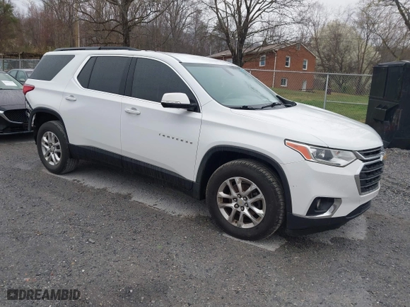 2019 Chevrolet Traverse LT Cloth with VIN 1GNERGKW0KJ221320, listed as a IAAI auction lot 41827836 with 151,893 mi miles. Bid and sale history available at carsss.com. Image 1.