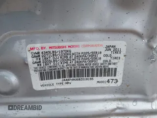 2011 Mitsubishi Outlander SE z VIN JA4AP4AU6BZ018195, wystawiony jako IAAI lot #41909830 z przebiegiem 68 576 mil mil oraz . Historia ofert i sprzedaży dostępna na DreamBid. Obrazek 9.