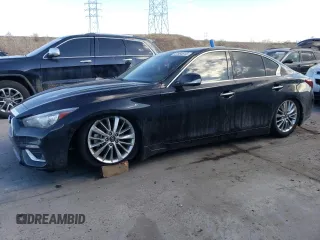 2021 Infiniti Q50 3.0t LUXE with VIN JN1EV7BP9MM700661, listed as a Copart auction lot 47864815 with 70,459 mi miles and Non Repairable. Bid and sale history available at carsss.com. Image 1.