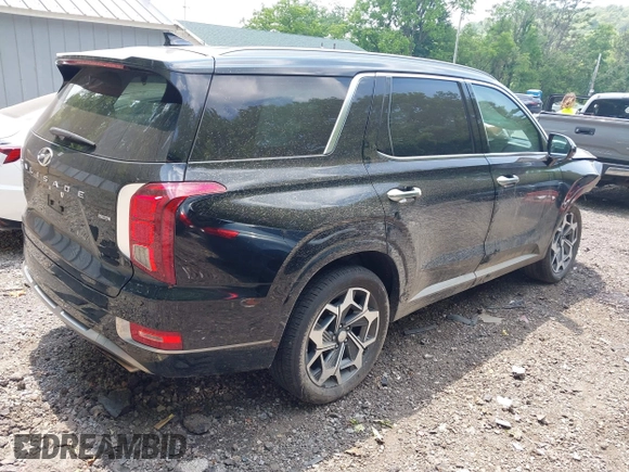 2022 Hyundai Palisade Calligraphy z VIN KM8R7DHE9NU463194, wystawiony jako IAAI lot #42415775 z przebiegiem 54 542 mil mil oraz . Historia ofert i sprzedaży dostępna na DreamBid. Obrazek 4.