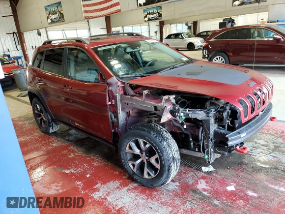 2016 Jeep Cherokee Trailhawk with VIN 1C4PJMBS2GW298186, listed as a Copart auction lot 62999945 with 153,064 mi miles and Salvage title. Bid and sale history available at DreamBid. Image 4.