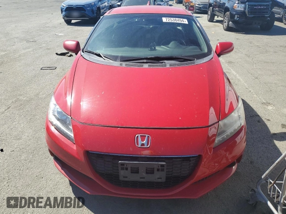 2014 Honda CR-Z EX with VIN JHMZF1D6XES002441, listed as a Copart auction lot 72538494 with 121,715 mi miles and Salvage Title. Bid and sale history available at DreamBid. Image 5.