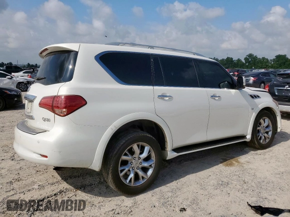 2014 Infiniti QX80 with VIN JN8AZ2NF9E9556026, listed as a Copart auction lot 58064825 with 177,104 mi miles and Salvage title. Bid and sale history available at DreamBid. Image 3.