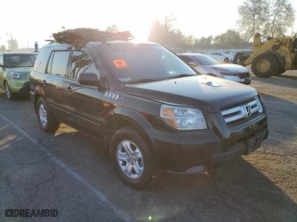 2007 Honda Pilot LX with VIN 5FNYF181X7B008882, listed as a Copart auction lot 87508455 with 0 mi miles and Salvage Title. Bid and sale history available at carsss.com. Image 4.