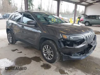 2019 Jeep Cherokee Latitude Plus with VIN 1C4PJMLX0KD108416, listed as a IAAI auction lot 41809242 with 76,994 mi miles. Bid and sale history available at carsss.com. Image 1.
