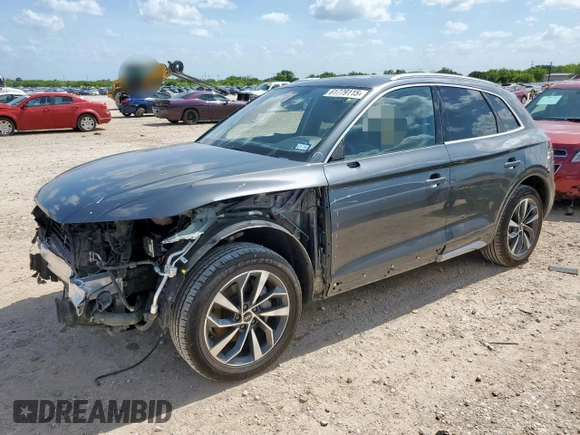 2023 Audi Q5 S line Premium Plus с VIN WA1EAAFY3P2060174, выставлен на аукционе Copart как лот 61779115 с пробегом 53 520 миль миль и Списание • Salvage title. История ставок и продаж доступна на DreamBid. Изображение 1.