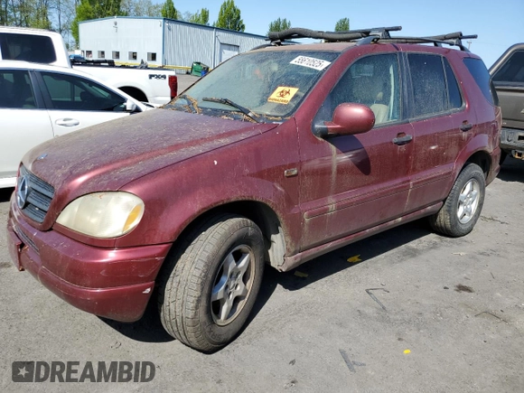 2001 Mercedes-Benz M 320/430/500 with VIN 4JGAB54E91A256176, listed as a Copart auction lot 55610525 with 215,120 mi miles and Salvage Title. Bid and sale history available at DreamBid. Image 1.