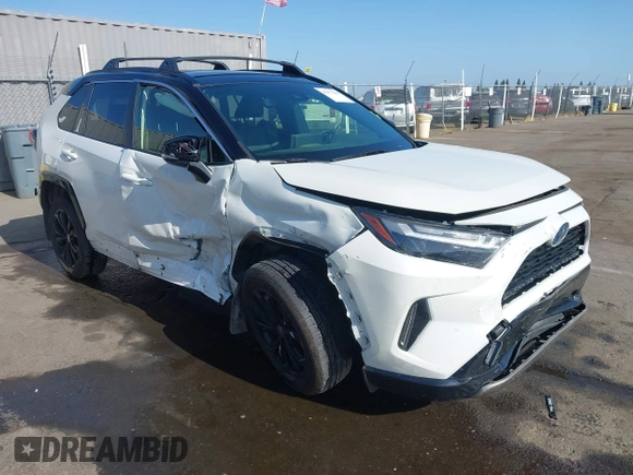 2022 Toyota RAV4 Hybrid XSE with VIN JTME6RFV9ND534822, listed as a IAAI auction lot 42477646 with 49,991 mi miles and . Bid and sale history available at DreamBid. Image 1.