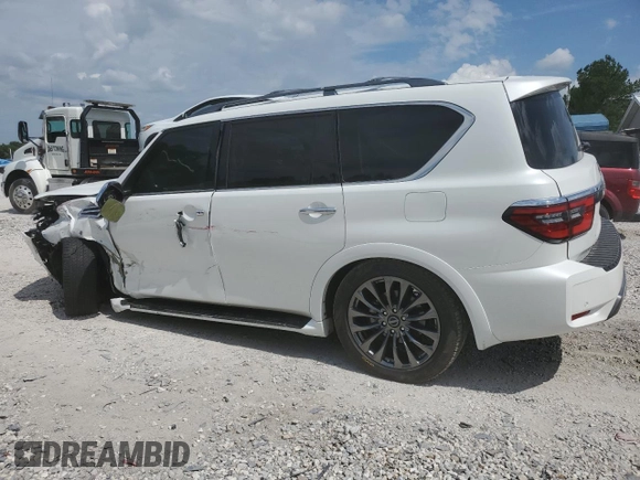 2021 Nissan Armada Platinum with VIN JN8AY2DB4M9794057, listed as a Copart auction lot 70596714 with 0 mi miles and Salvage Title. Bid and sale history available at carsss.com. Image 2.